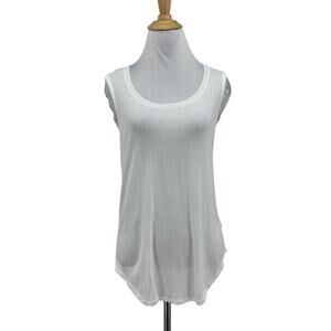 ATM Anthony Thomas Melillo Tank Top Womens S Small White Wide Strap Sweetheart